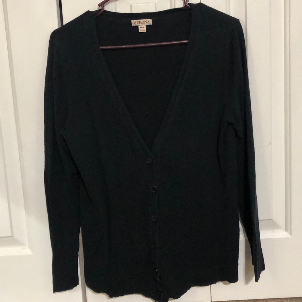 Black cardigan
